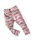 Baby And Toddler Girl Puppy Dog Leggings, Puppy Pawty outfit, Dog Leggings for Girls, Puppy Pants