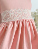 Spring Pink Bunny Border Dress NB-14