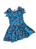 Size 3T Cow Floral Dress RTS